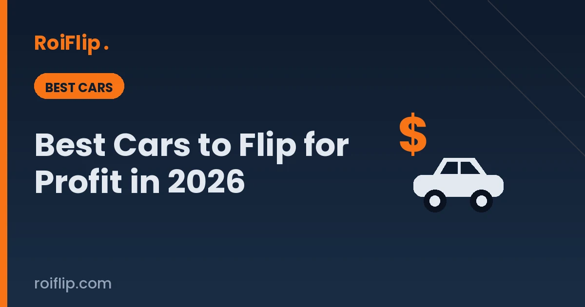 Best Cars to Flip for Profit in 2026: Data-Backed Picks