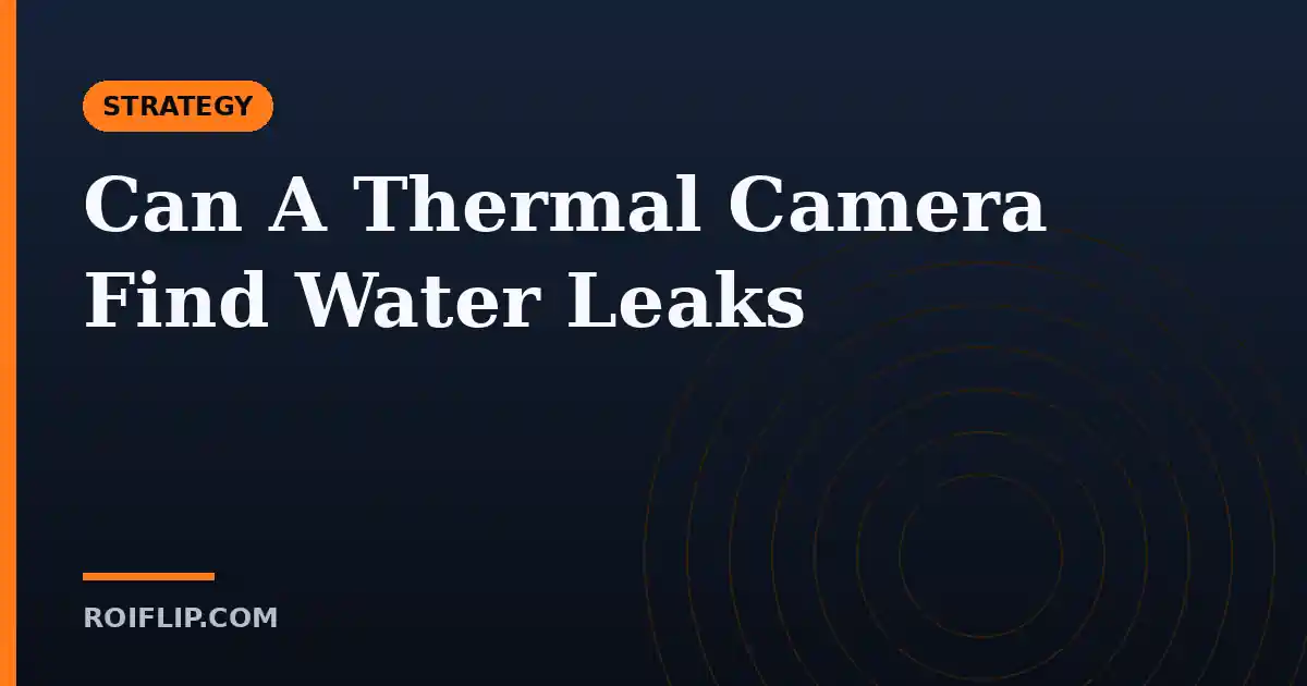 Can A Thermal Camera Find Water Leaks