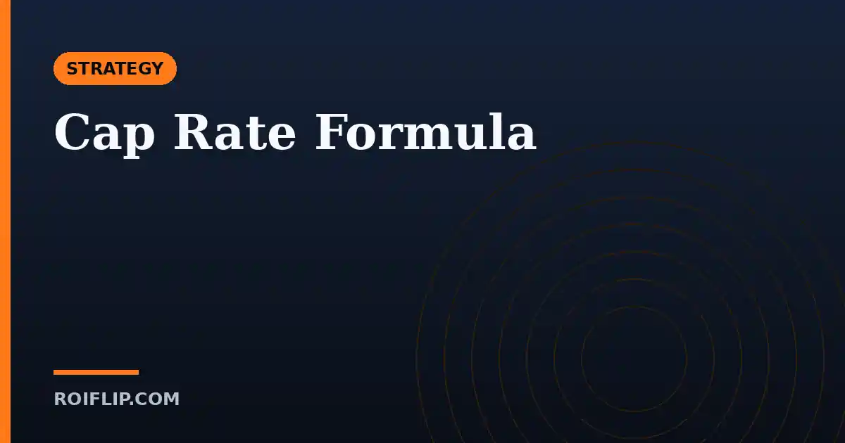 Cap Rate Formula