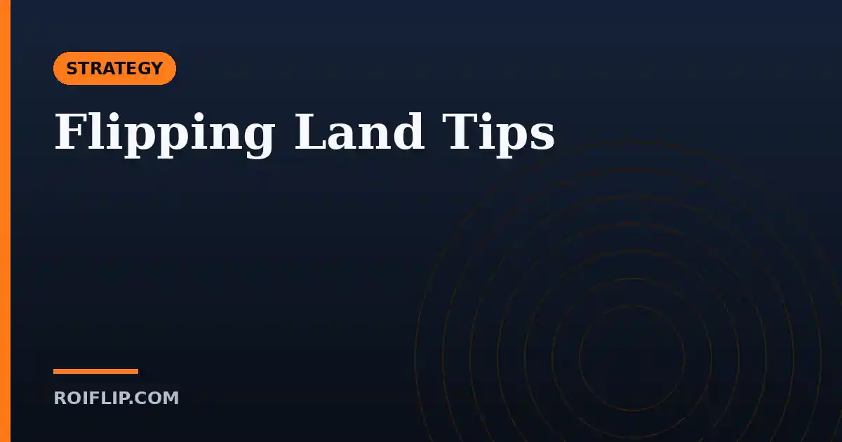 Flipping Land Tips