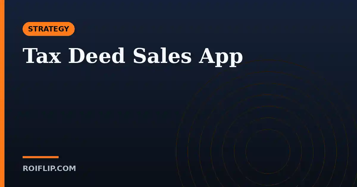Tax Deed Sales App