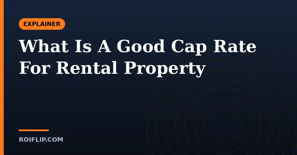 What Is A Good Cap Rate For Rental Property